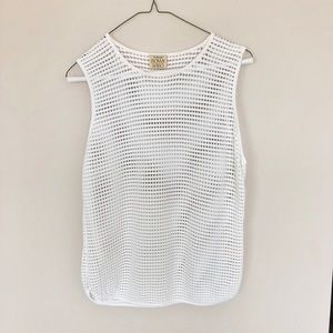 Torn by Ronny Kobo White Top Size Medium
